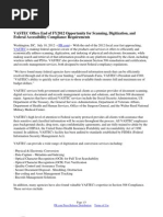 VASTEC Offers End of FY2012 Opportunity for Scanning, Digitization, and Federal Accessibility Compliance Requirements