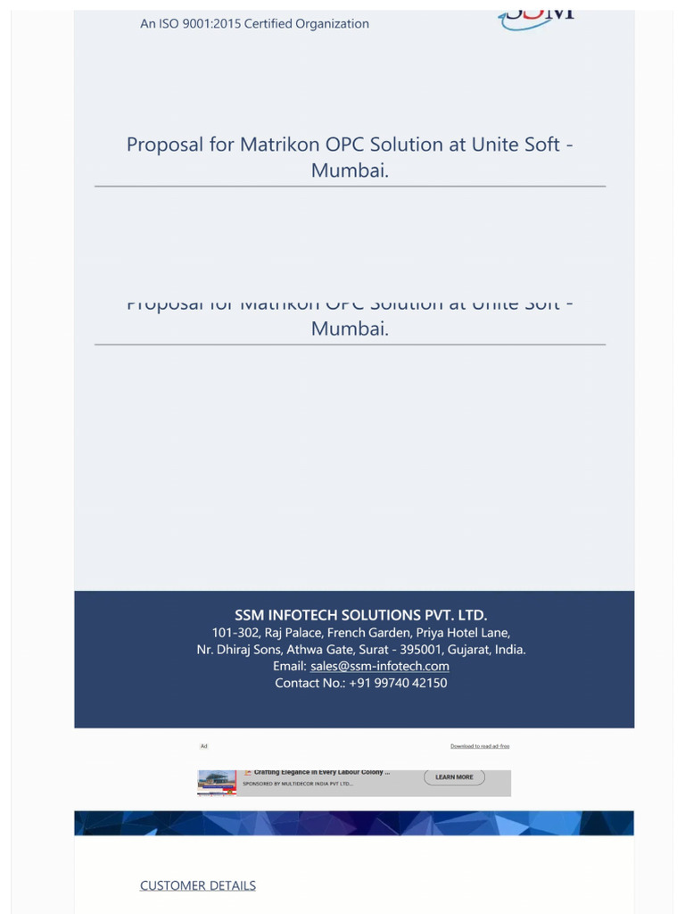 Matrikon OPC Solution Proposal For Unite Soft PDF Breach of Contract ...