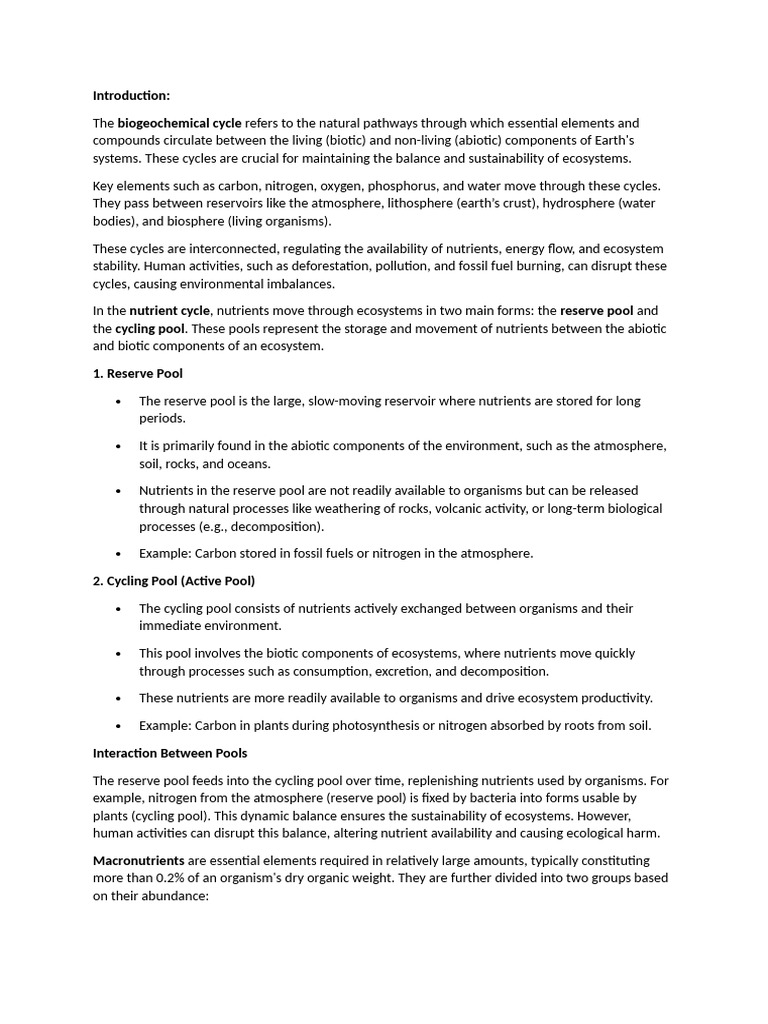 Nutrient Cycle in Ecosystem | PDF | Ecosystem | Carbon Dioxide