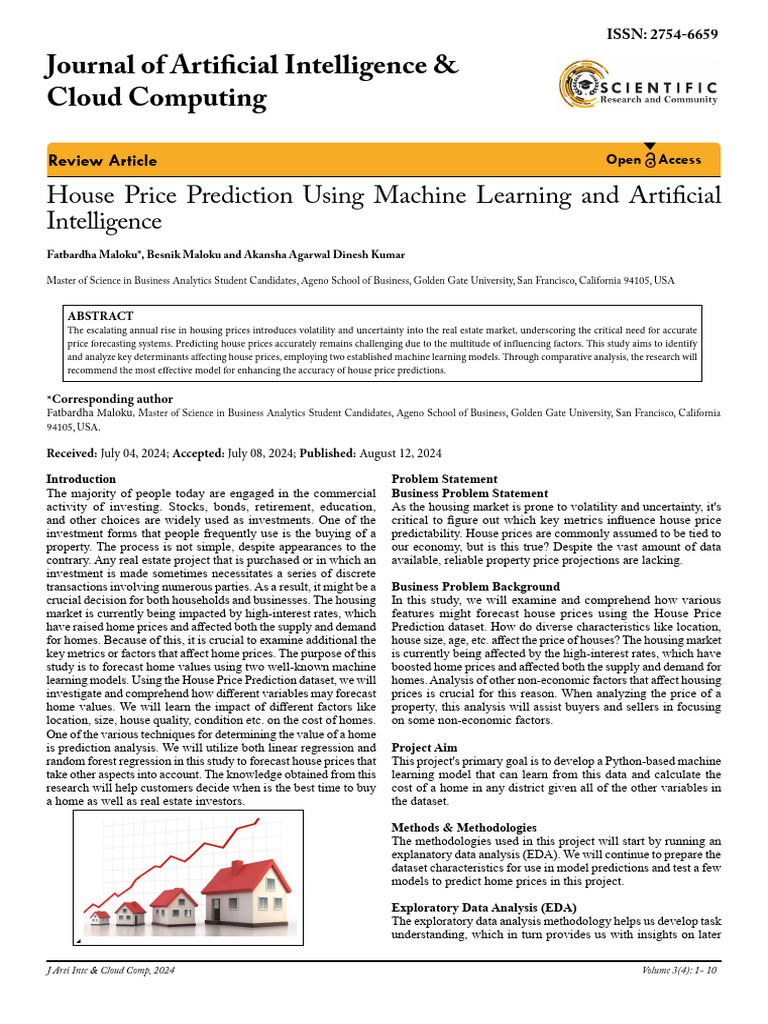 House Price Prediction Using Machine Learning and Artificial ...
