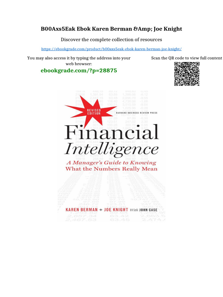 B00AXS5EAK EBOK Karen Berman & Joe Knight download full chapters | PDF ...