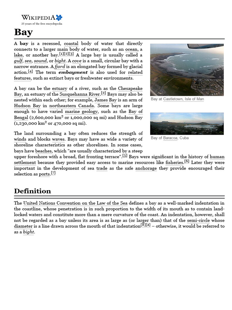 En.wikipedia.orgwikiBay | PDF | Bay | Oceanography