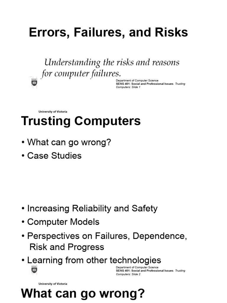 Wk 9 Errors Failures Risks | PDF | Radiation Therapy | Reliability ...