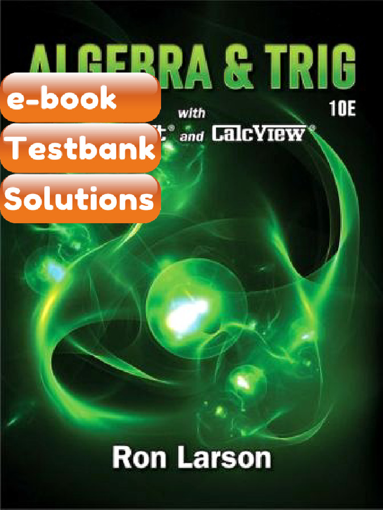 Testbank Algebra and Trigonometry 10th Edition Ron Larson ISBN10 ...
