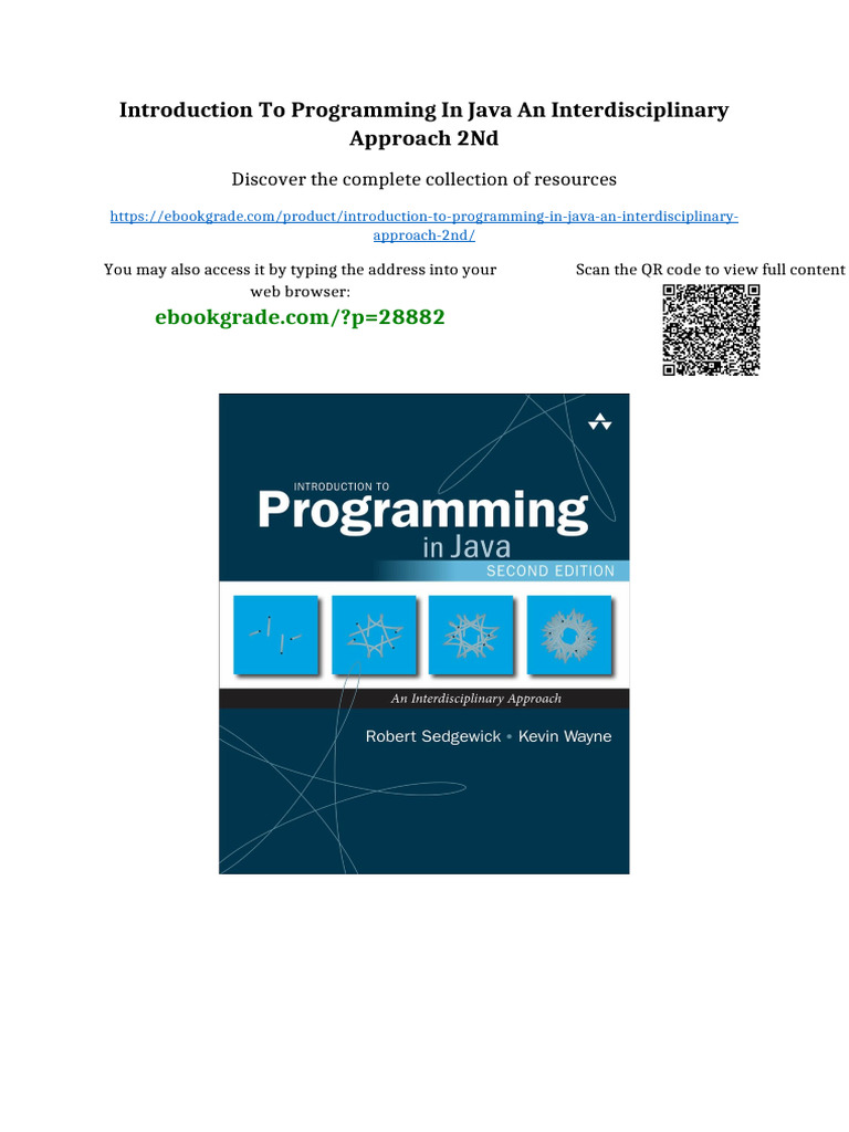 Introduction To Programming in Java An Interdisciplinary Approach 2nd ...