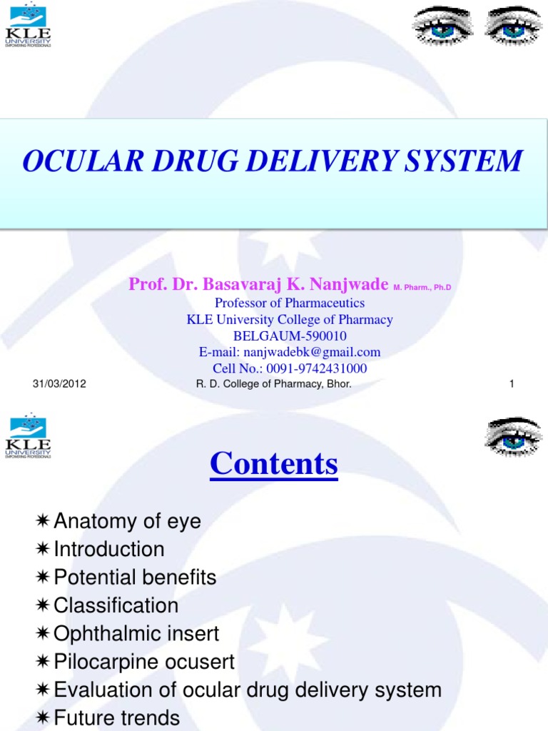 Ocular Drug Delivery Systems Overview | PDF | Topical Medication ...