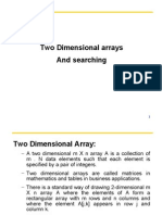 Two Dimensional Arrays and Searching