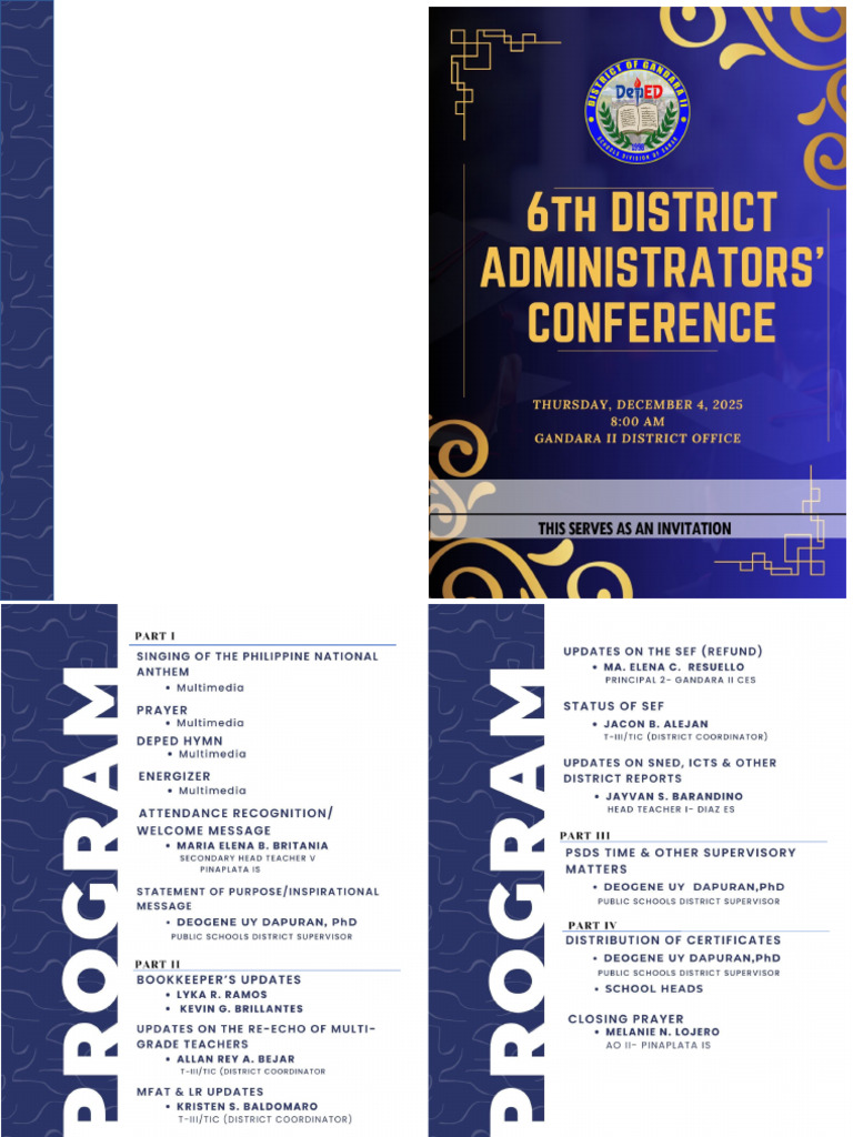 Program 6th Administrators Conference | PDF
