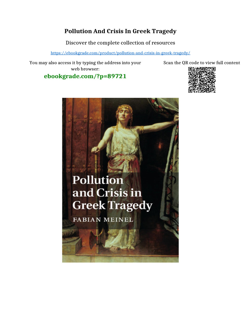 Pollution and Crisis in Greek Tragedy newest edition 2025 | PDF ...