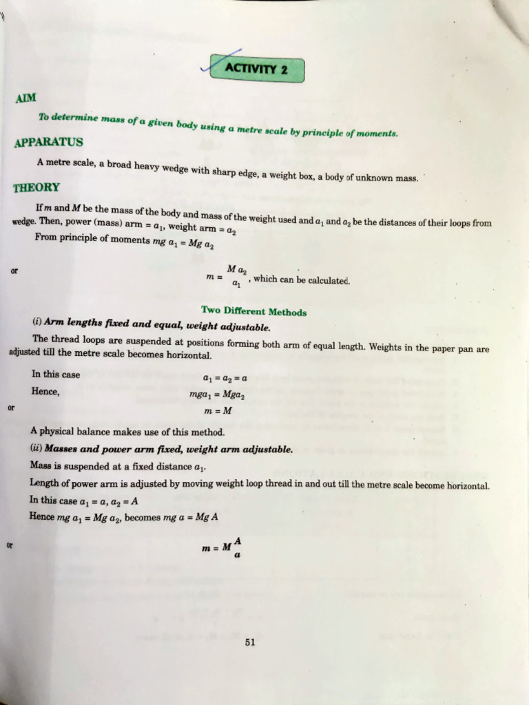 Activities Physics Class 11 | PDF | Applied And Interdisciplinary Physics