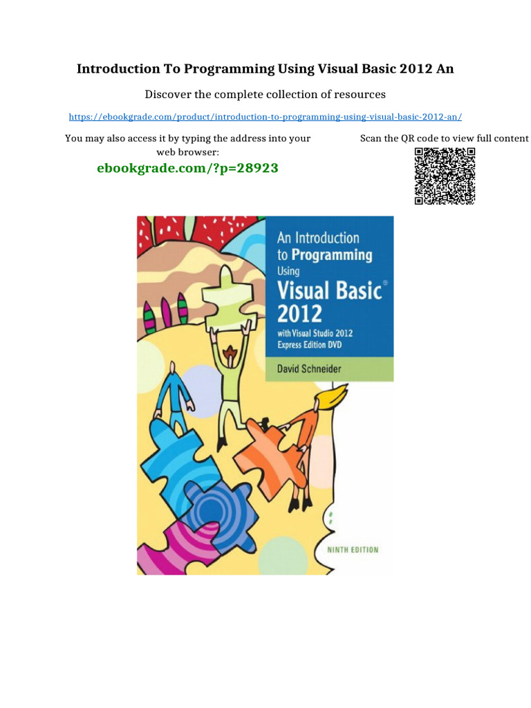 Introduction to Programming Using Visual Basic 2012 An available full ...