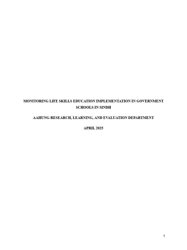 LSBE Evalution Report SIndh 2025 | PDF | Teachers | Gender