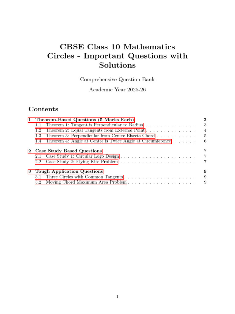 Circle APPLICATION Worsksheet | PDF | Circle | Perpendicular