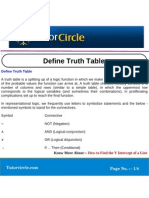 Define Truth Table
