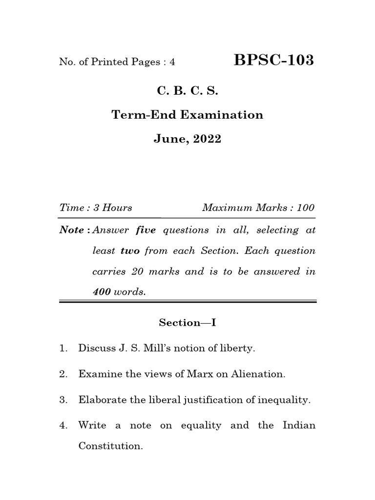 BPSC 103 | PDF