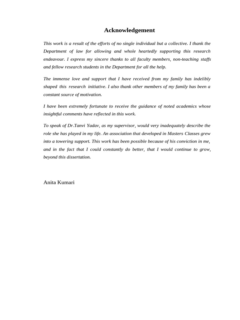 Acknowledgement | PDF