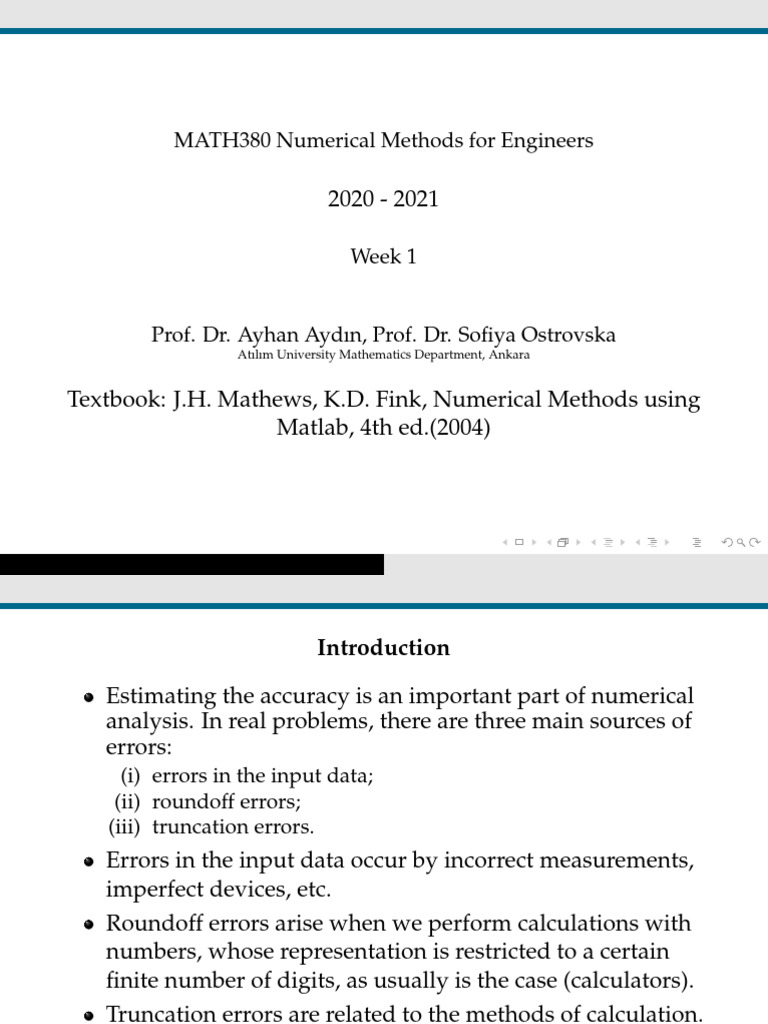 1-Week 1 | PDF | Numerical Analysis | Approximation