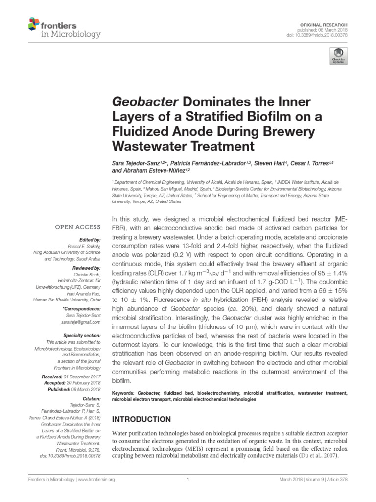 2018 - Frontiers in Microbiology - Geobacter Dominates The Inner Layers ...