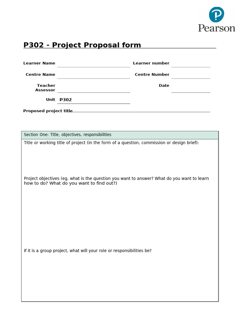 INVESTIGATION p302 Project Proposal Form v3 | PDF