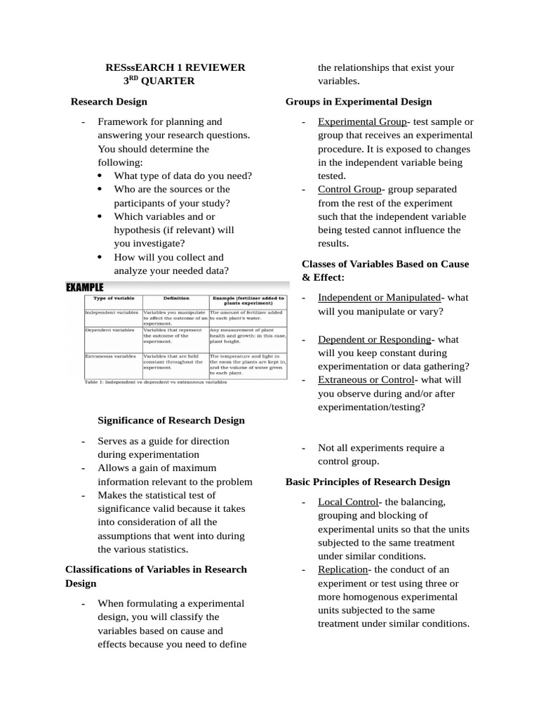 Research 1 Reviewer 3rd Quarter | PDF | Sampling (Statistics) | Statistics