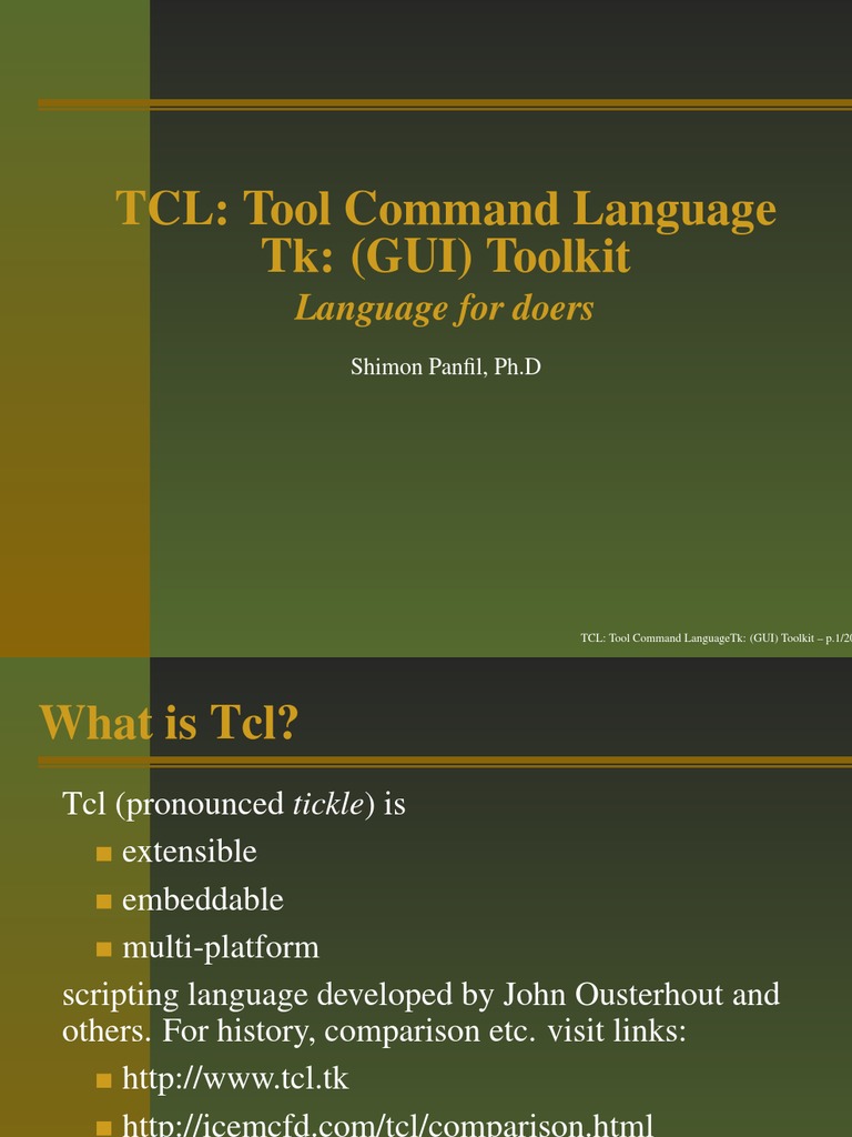 tcl-tk | Software Engineering | Computing