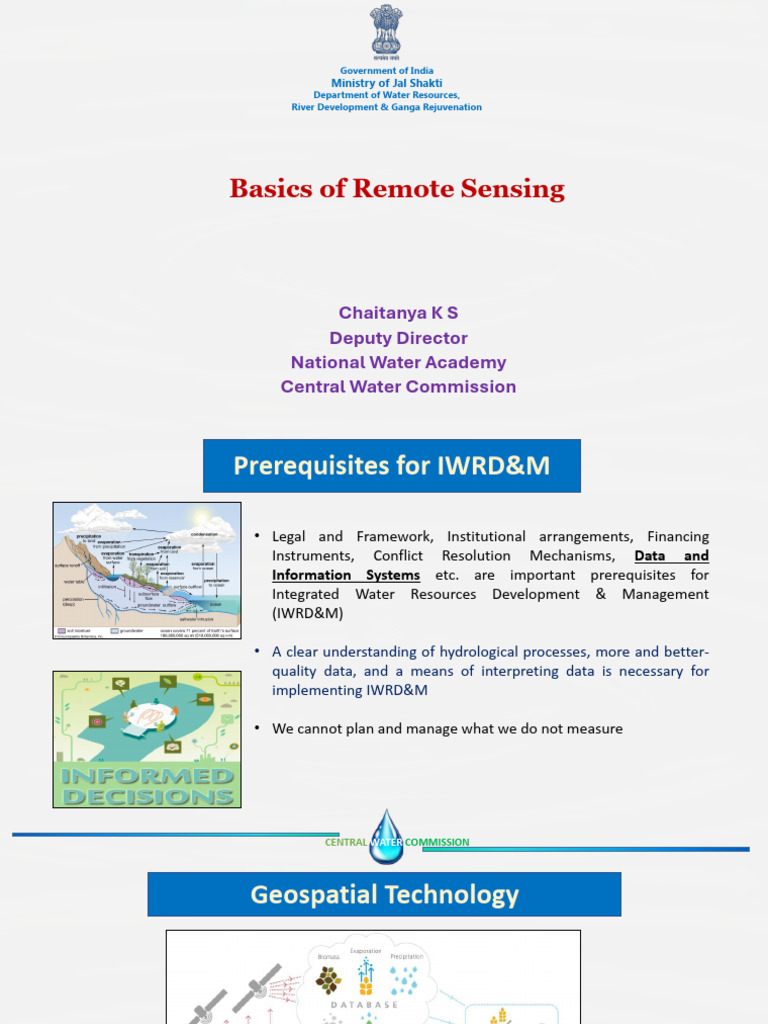 Basics of Remote Sensing - 22.09.2025 | PDF | Remote Sensing | Infrared