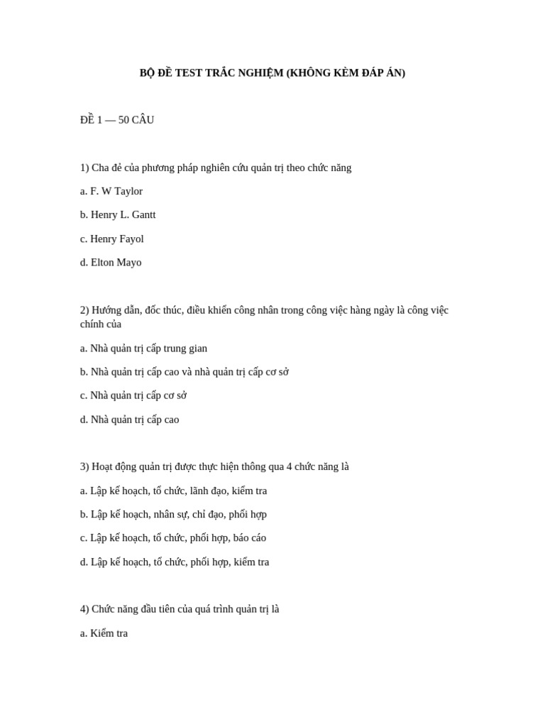 Bo de Test 2de 50cau | PDF