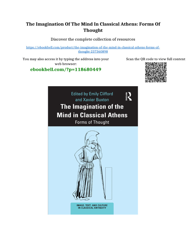 The Imagination of The Mind in Classical Athens: Forms of Thought Full ...