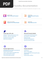 Azure AI Foundry Documentation Overview | PDF