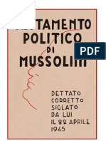 Benito Mussolini. Il Testamento Politico (1945)