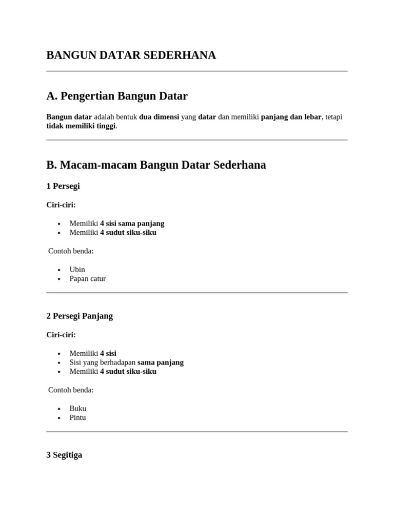Materi Matematika Kelas 3 | PDF