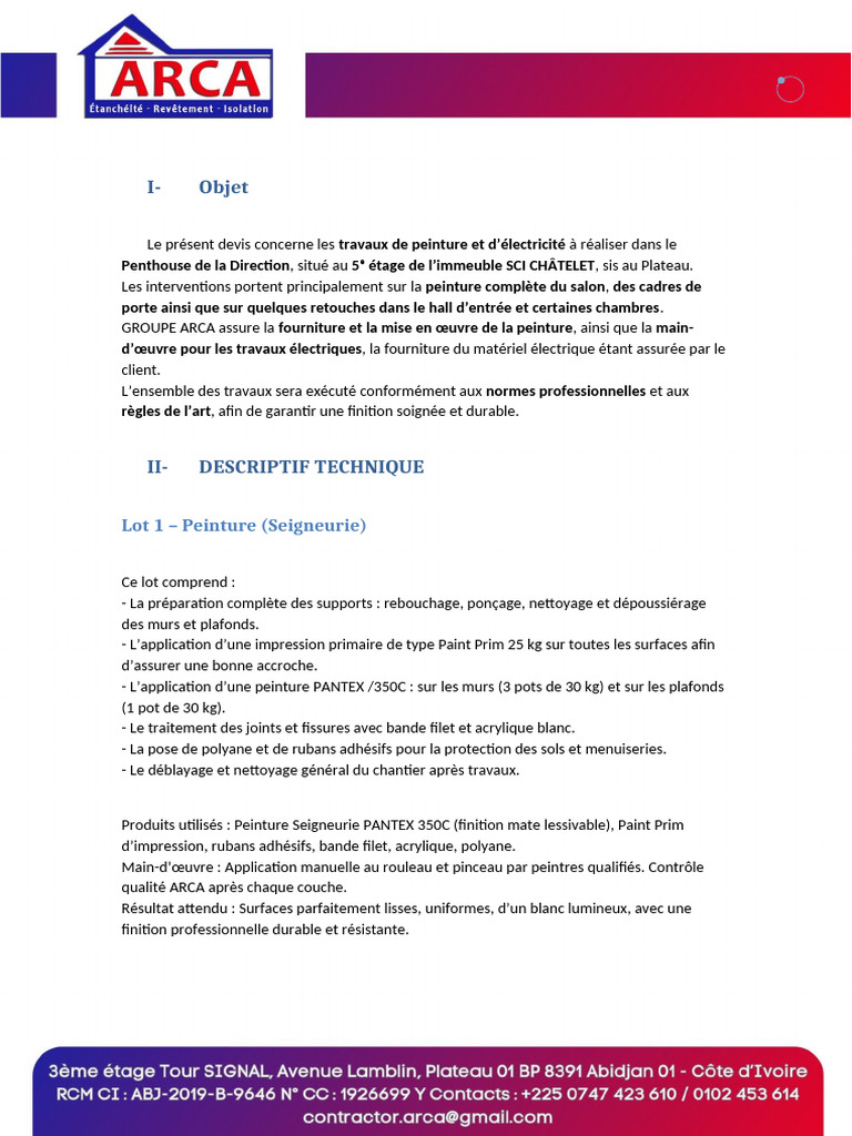 Renovation Appt 3ieme Étage - SCI CHATELET | PDF