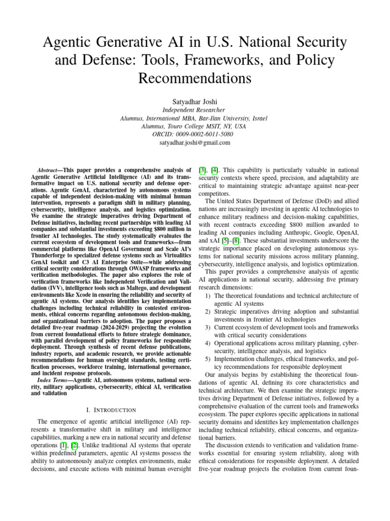 国防部智能体生成AI | PDF | Artificial Intelligence | Intelligence (AI) & Semantics