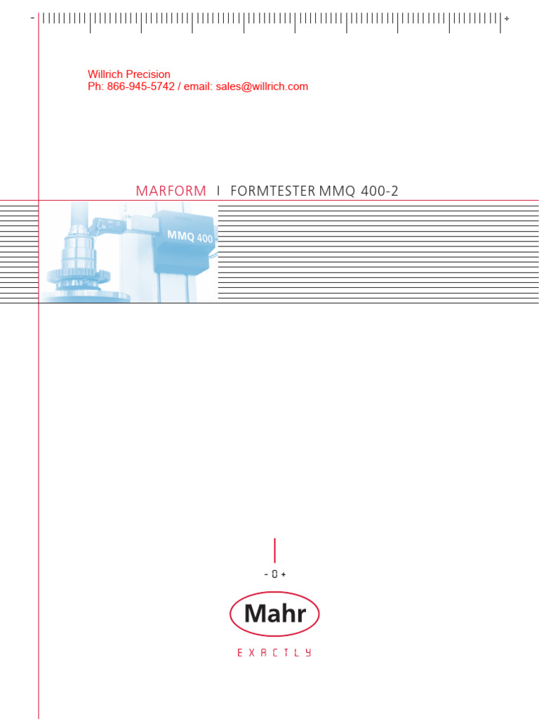 Mahr Federal MMQ400 Form Measurement Tester | PDF | Bearing (Mechanical ...