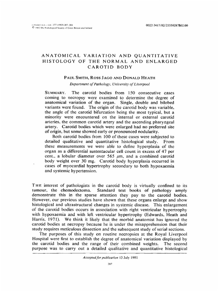 Anatomical Variation and Quantitative Histology of the Normal and ...