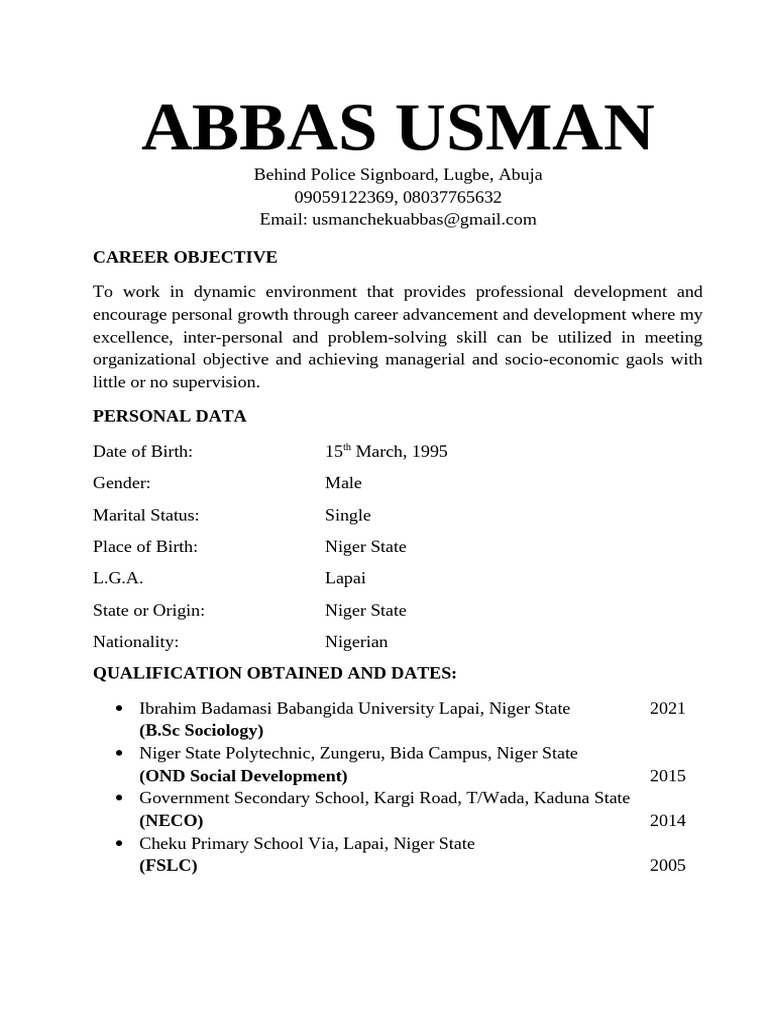 Abbas Usman | PDF