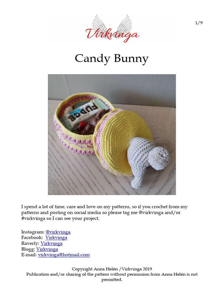 candy-bunny-english | PDF | Crochet | Figured Fabrics