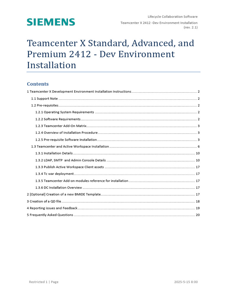 Teamcenter X 2412 Dev Environment Installation | PDF | Computer Aided ...