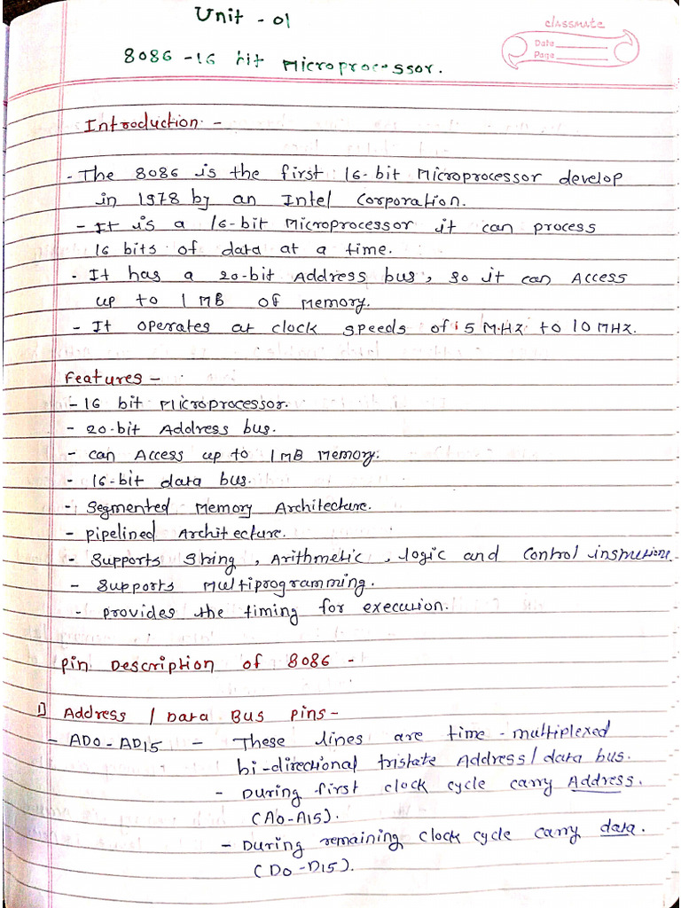 Mic Unit 1 Notes | PDF