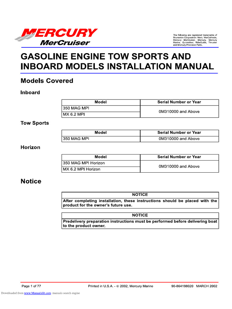MX - 62 - Mpi Manual | PDF