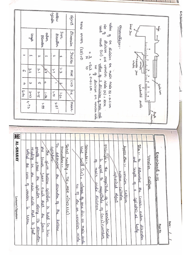 Physics 1st Year Practical Book | PDF