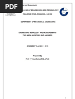 Download Engineering Metrology and Measurement - 2 Marks - All 5 Units by Mohan PrasadM SN99682054 doc pdf