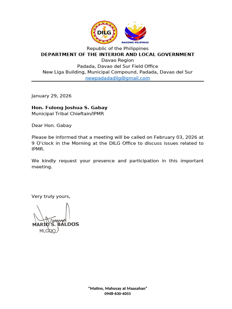 Letter Invitation to Mayor | PDF