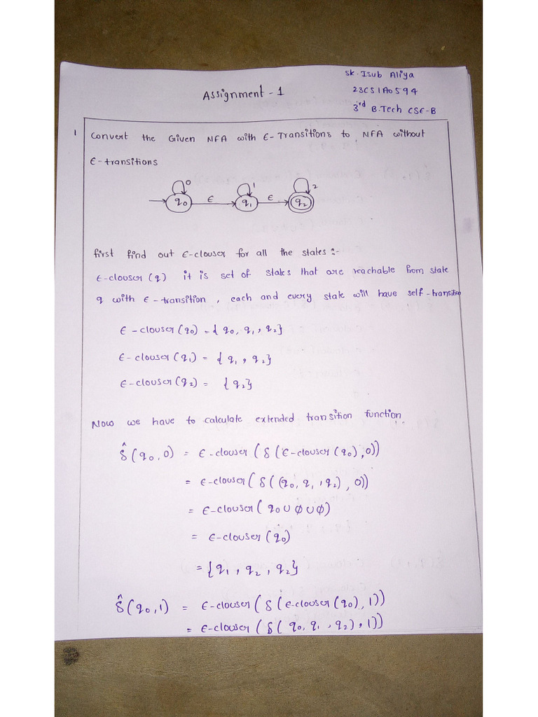 FLAT Assignment 1 | PDF