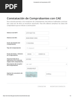 Constatación de Comprobantes CAE AFIP | PDF