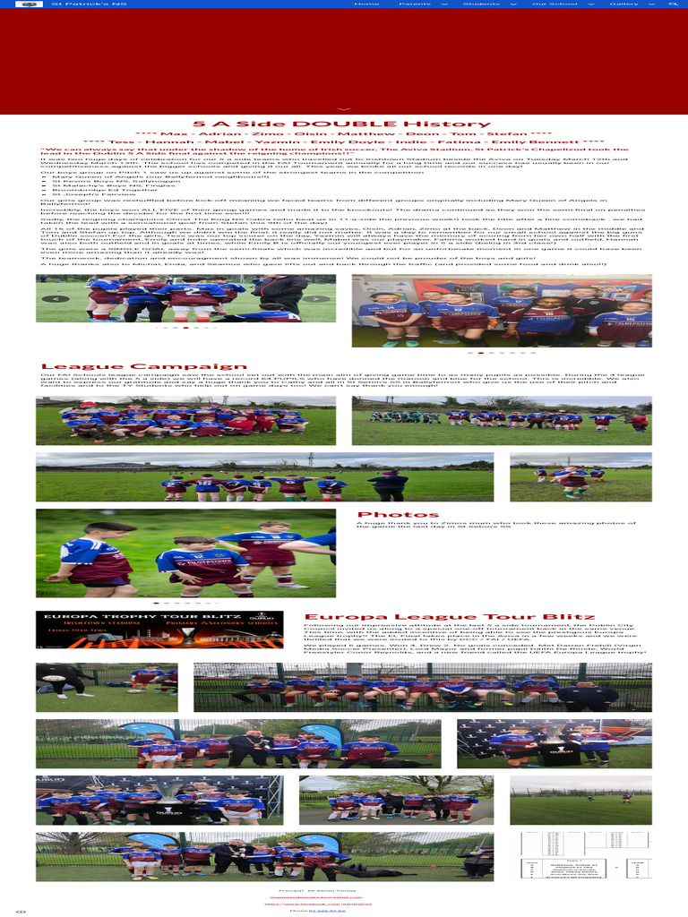 ST Patrick's NS - Sport Activity 2 | PDF | Association Football | Sports