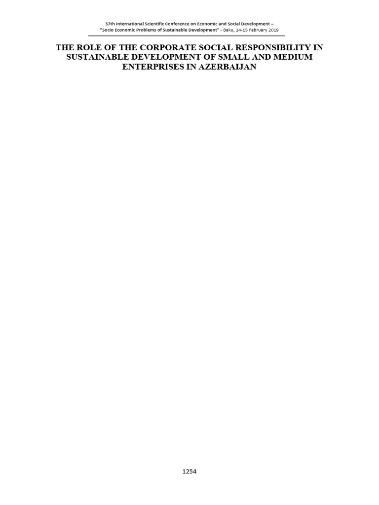 ESD - 37 - Proceedings - Role of CSR in Sutainable Dev - of SMEs | PDF ...