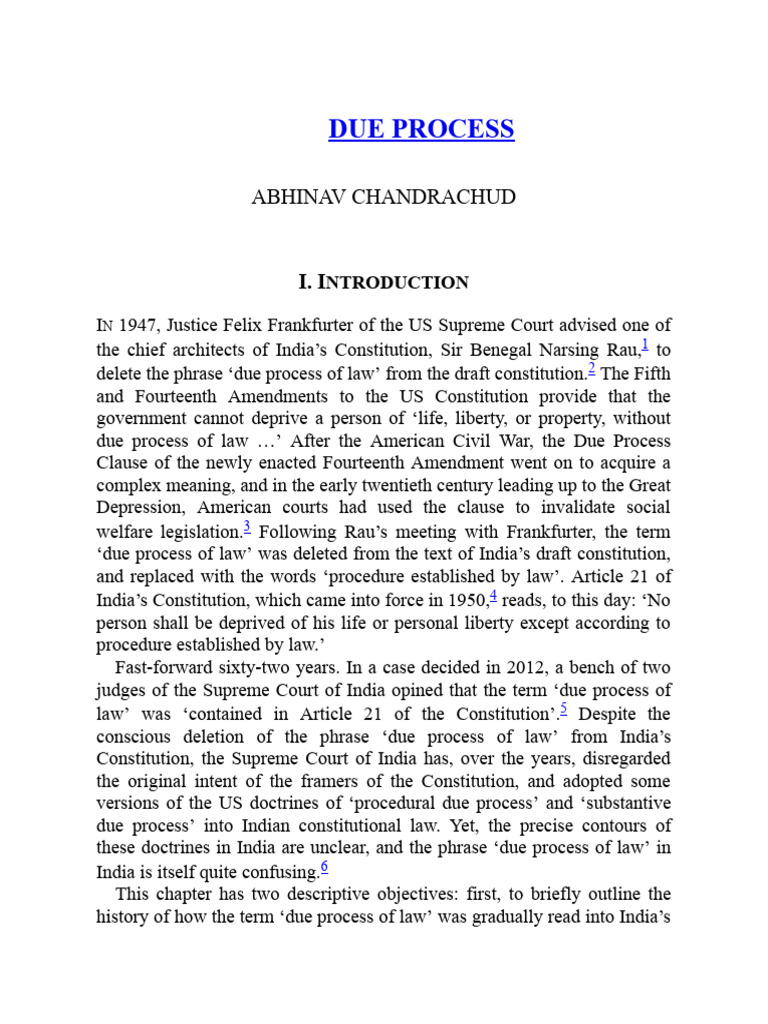 Due Process | PDF | Due Process Clause | Substantive Due Process