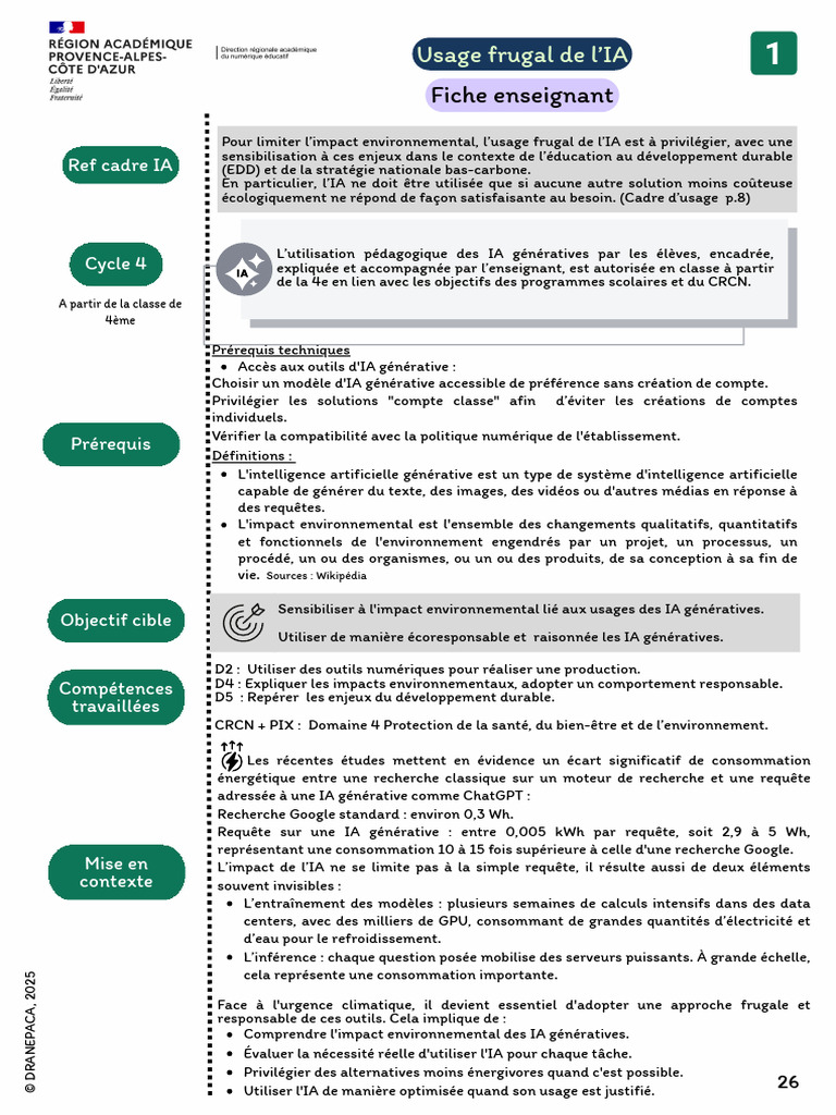 Usage Frugal de Lia | PDF | Intelligence artificielle | Intelligence ...