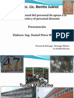 Graficas "Perfil del personal docente de la Esc. Sec. Lic. Benito Juarez"